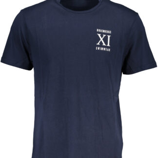 BIKKEMBERGS MEN'S SHORT SLEEVED T-SHIRT BLUE