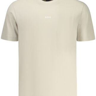 BOSS MEN'S SHORT-SLEEVE T-SHIRT BEIGE