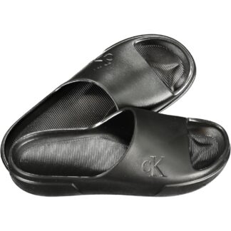 CALVIN KLEIN MEN'S BLACK SLIPPER FOOTWEAR