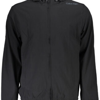 CALVIN KLEIN MEN'S BLACK ZIPPED SWEATSHIRT