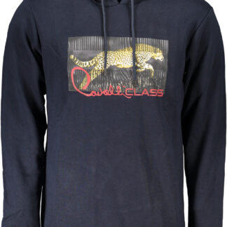CAVALLI CLASS MEN'S BLUE ZIPLESS SWEATSHIRT