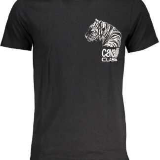 CAVALLI CLASS MEN'S SHORT SLEEVE T-SHIRT BLACK