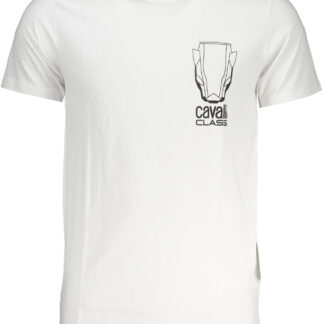 CAVALLI CLASS MEN'S SHORT SLEEVED T-SHIRT WHITE