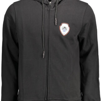 CAVALLI CLASS MEN'S ZIP-UP SWEATSHIRT BLACK
