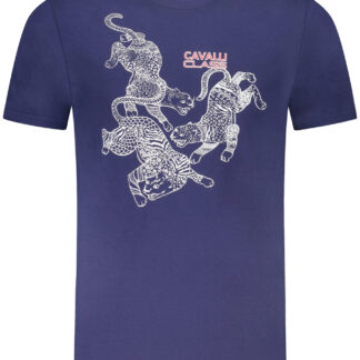 CAVALLI CLASS SHORT SLEEVE T-SHIRT MEN BLUE