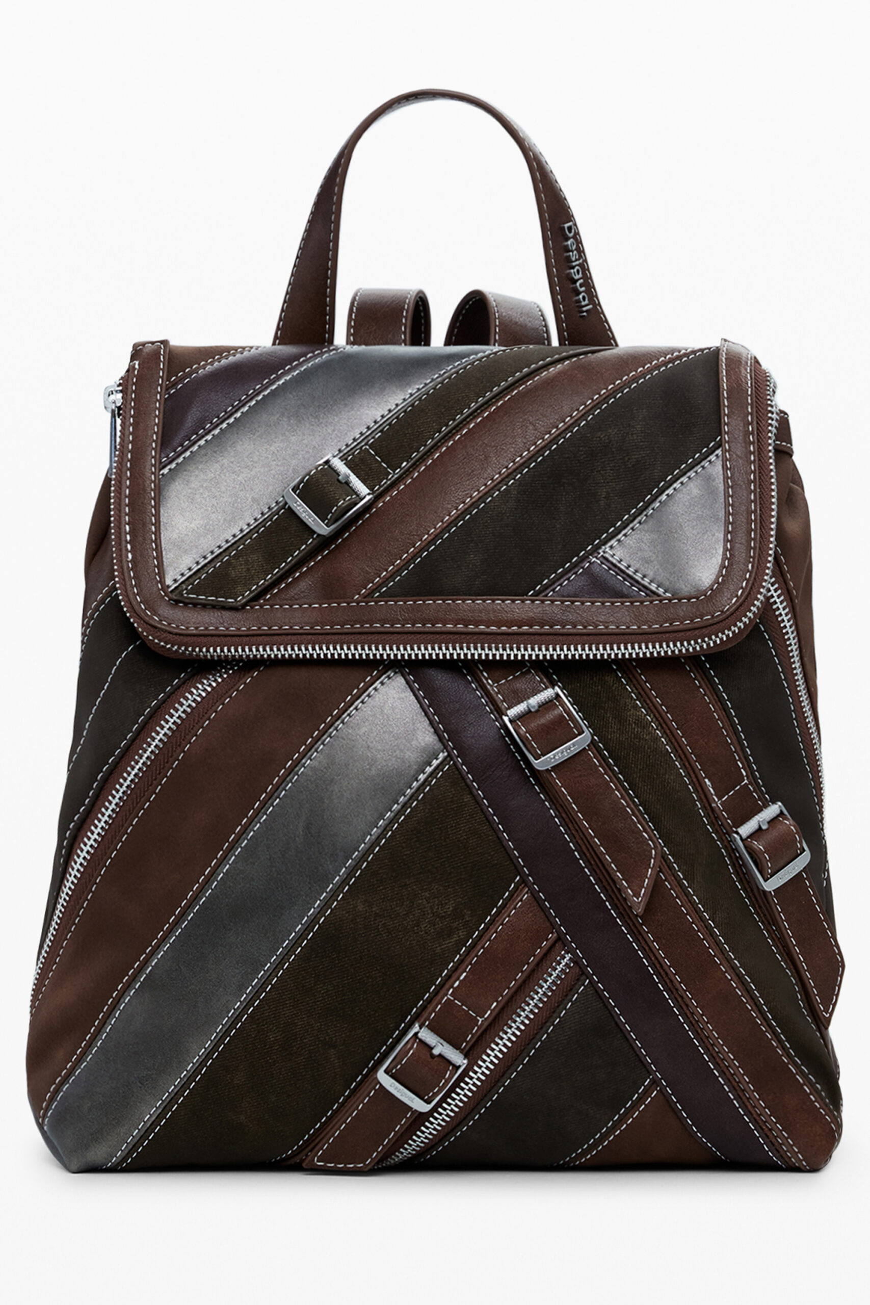 DESIGUAL WOMEN'S BROWN BACKPACK