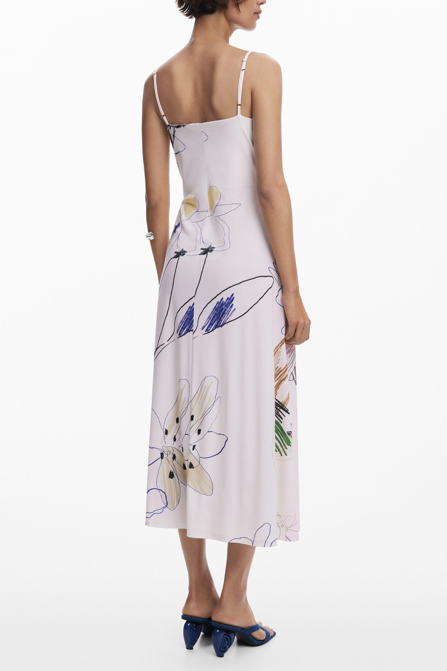 DESIGUAL WOMEN'S LONG DRESS WHITE - Afbeelding 2