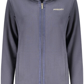 FREDDY WOMEN'S BLUE ZIP-UP SWEATSHIRT