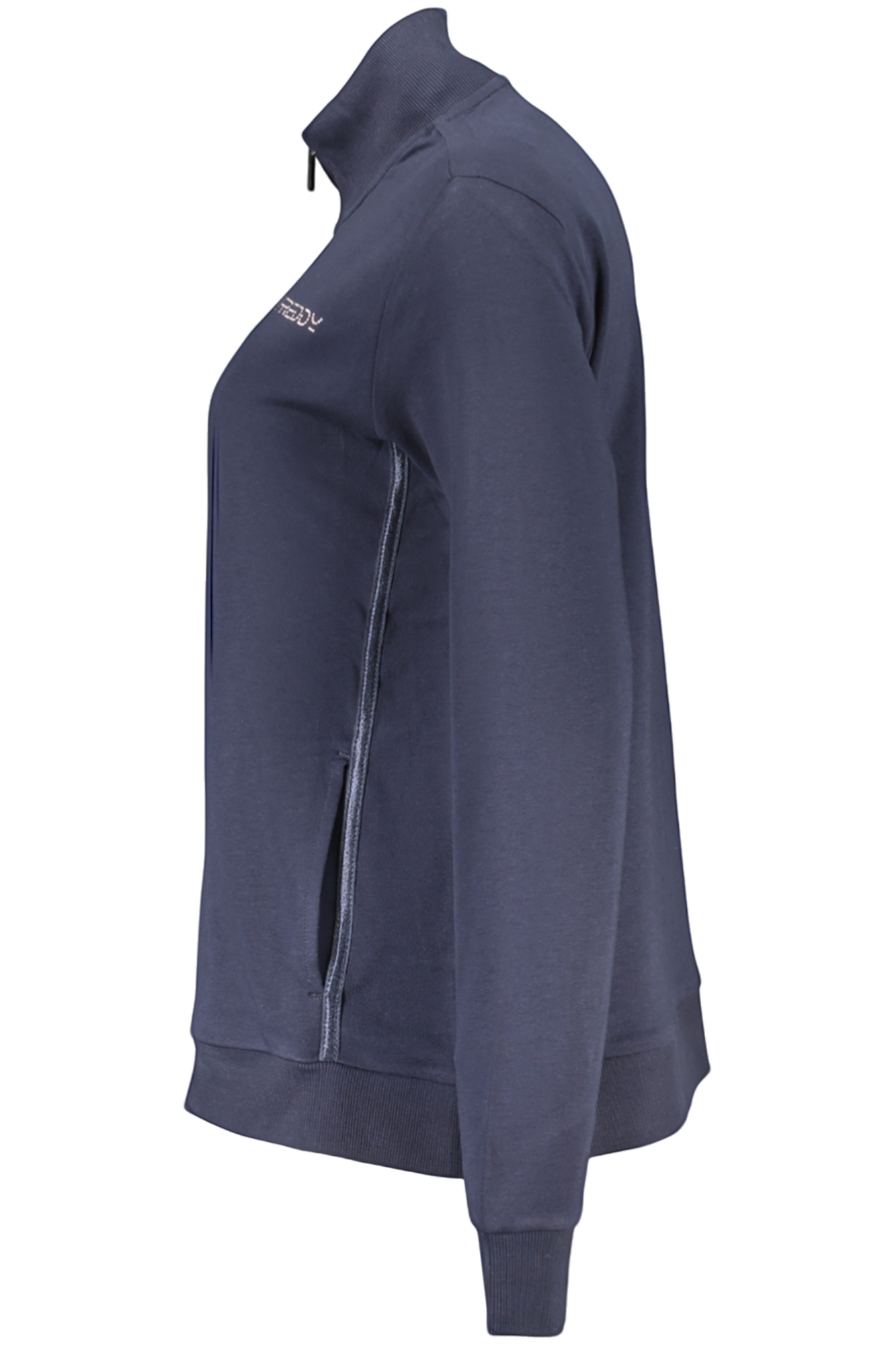 FREDDY WOMEN'S BLUE ZIP-UP SWEATSHIRT - Afbeelding 3