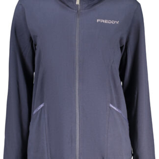 FREDDY WOMEN'S BLUE ZIP-UP SWEATSHIRT
