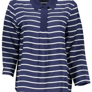 GANT WOMEN'S BLUE 3/4 SLEEVE POLO SHIRT