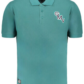 GIAN MARCO VENTURI GREEN MEN'S SHORT SLEEVED POLO SHIRT