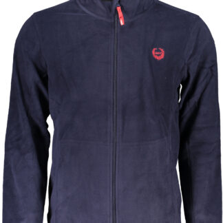 GIAN MARCO VENTURI MEN'S BLUE ZIP SWEATSHIRT