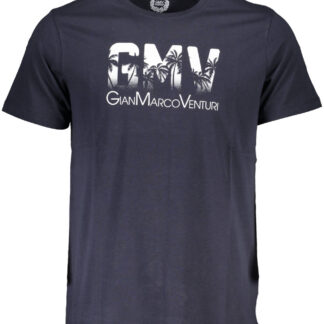 GIAN MARCO VENTURI MEN'S SHORT SLEEVE T-SHIRT BLUE