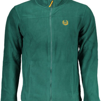 GIAN MARCO VENTURI MEN'S ZIP-UP SWEATSHIRT GREEN