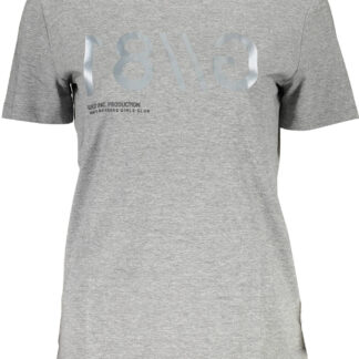 GUESS JEANS SHORT SLEEVE T-SHIRT WOMEN GREY