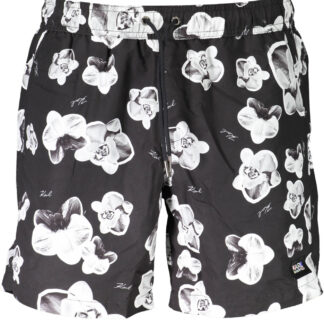 KARL LAGERFELD BEACHWEAR SWIMSUIT BLACK MEN'S BOTTOM