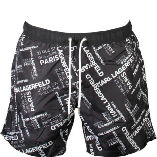 KARL LAGERFELD BEACHWEAR SWIMSUIT BLACK MEN'S BOTTOM