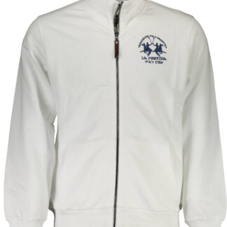 LA MARTINA MEN'S WHITE ZIP-UP SWEATSHIRT