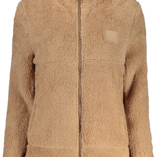 LAURA BIAGIOTTI WOMEN'S BROWN ZIP-UP SWEATSHIRT