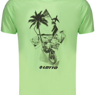 LOTTO MEN'S SHORT-SLEEVED GREEN T-SHIRT