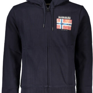 NAPAPIJRI MEN'S BLUE ZIP SWEATSHIRT