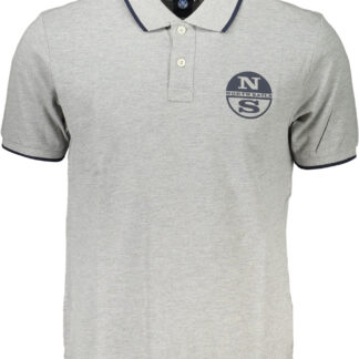 NORTH SAILS MEN'S GRAY SHORT SLEEVED POLO SHIRT