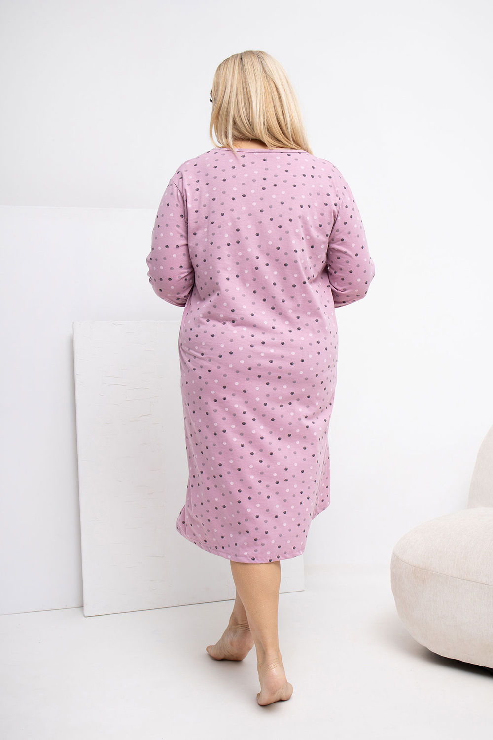 Nachtjapon Plus Size model 223303 Forever Pink - Afbeelding 3