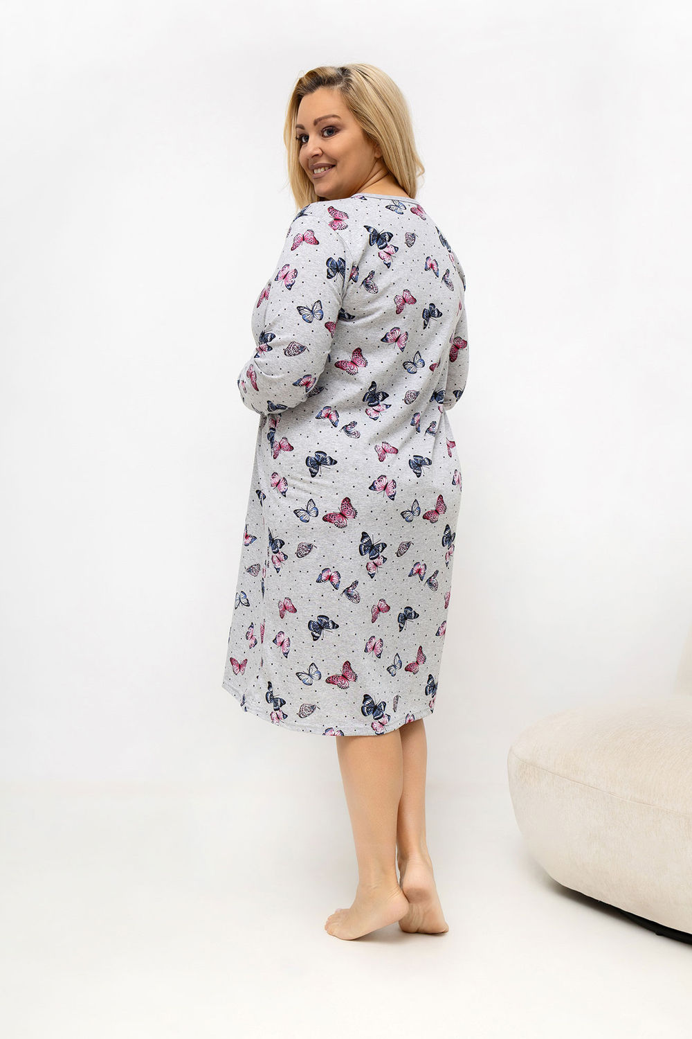 Nachtjapon Plus Size model 226135 Forever Pink - Afbeelding 2