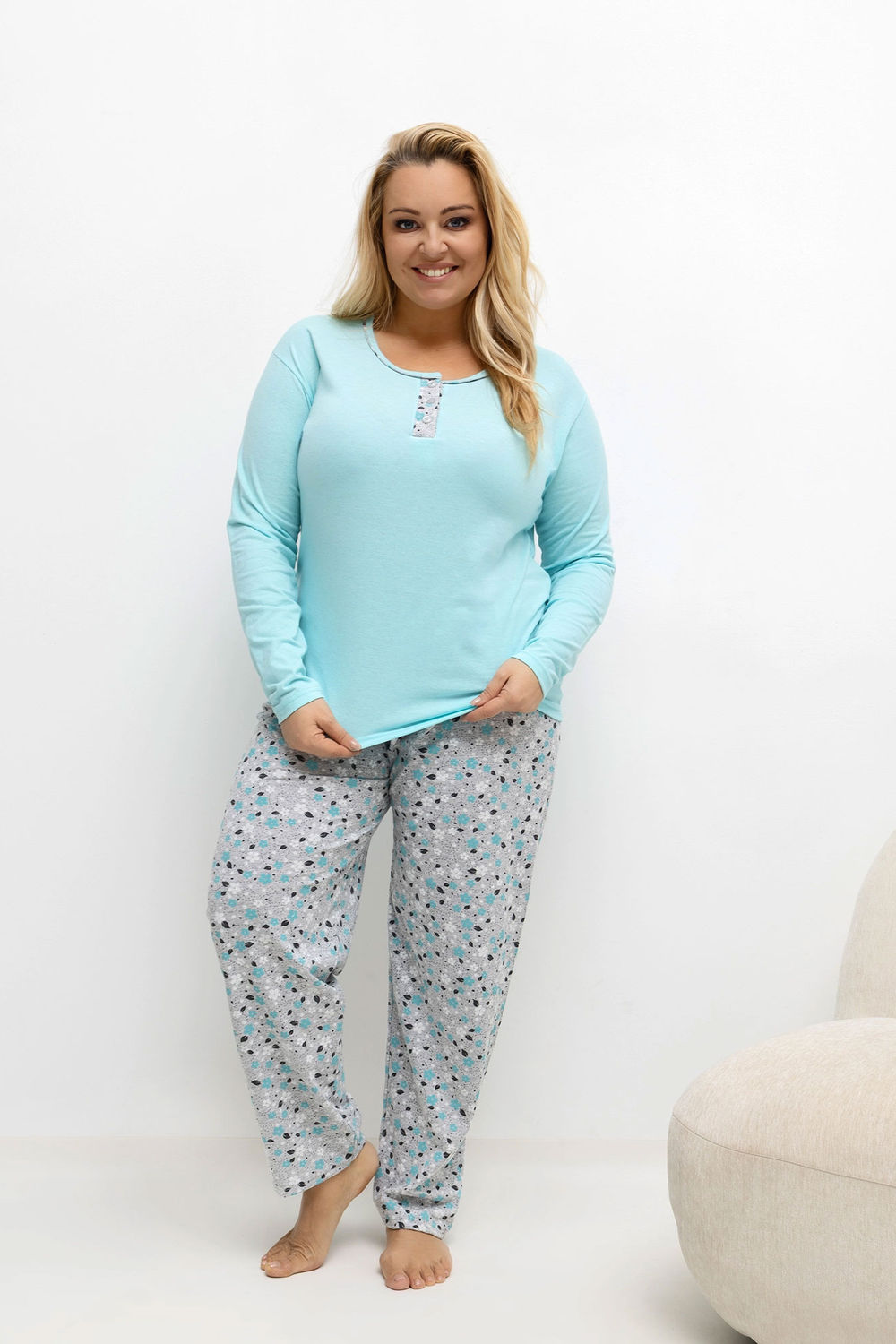 Plus Size Pyjama model 221184 Forever Pink - Afbeelding 2