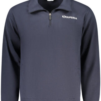 SUPERGA MEN'S BLUE ZIP-UP SWEATSHIRT