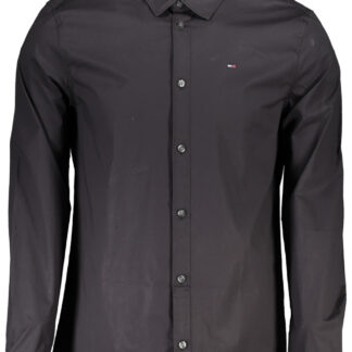 TOMMY HILFIGER MEN'S BLACK LONG SLEEVE SHIRT