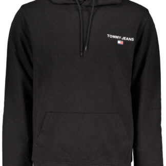 TOMMY HILFIGER MEN'S BLACK ZIPLESS SWEATSHIRT