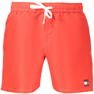 TOMMY HILFIGER MEN'S RED BOTTOM SWIMSUIT