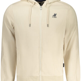 US GRAND MEN'S BEIGE ZIP-UP SWEATSHIRT