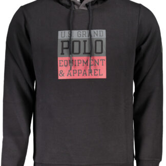 US GRAND MEN'S BLACK ZIP-UP SWEATSHIRT