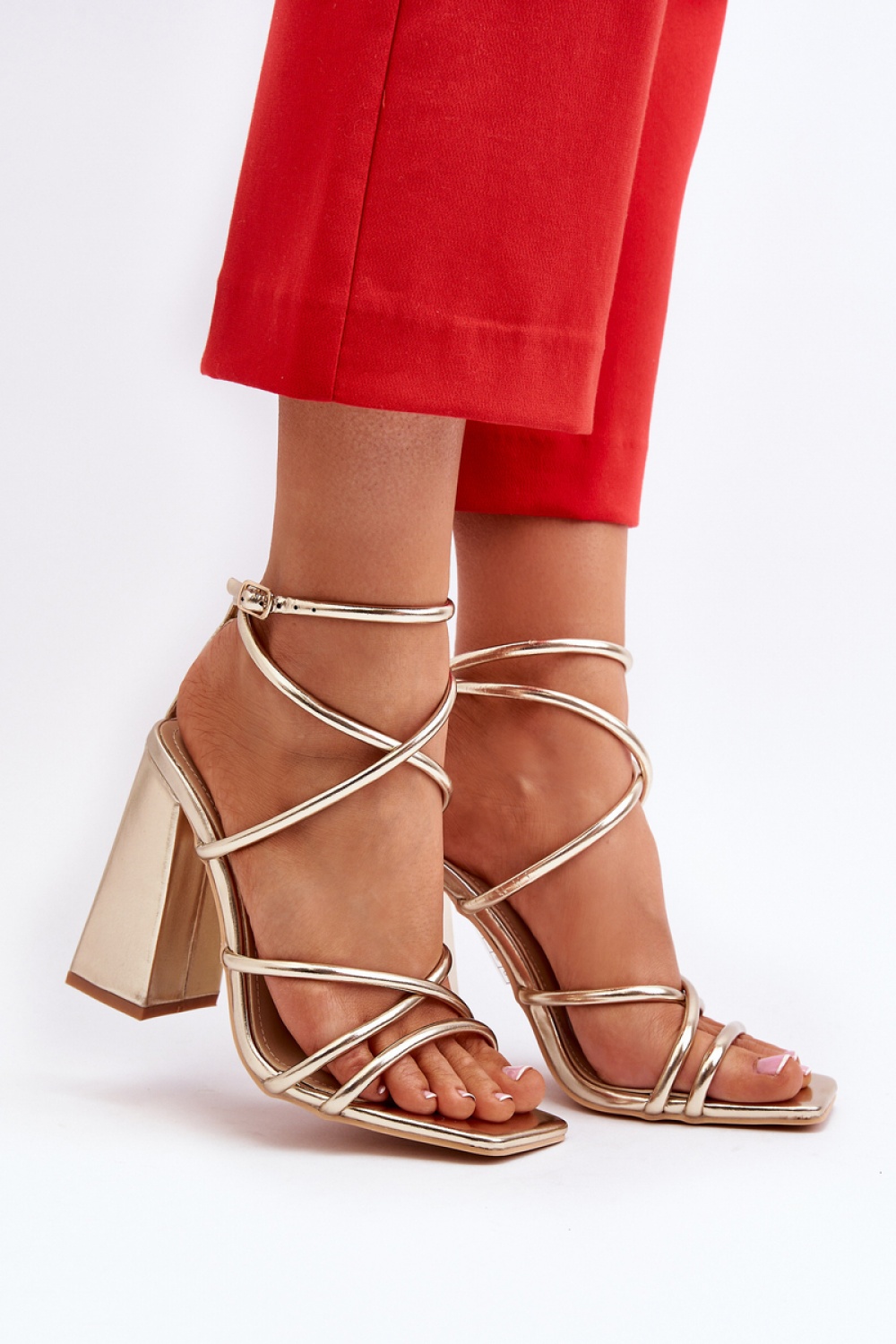 sandalen op hak model 193938 Step in style