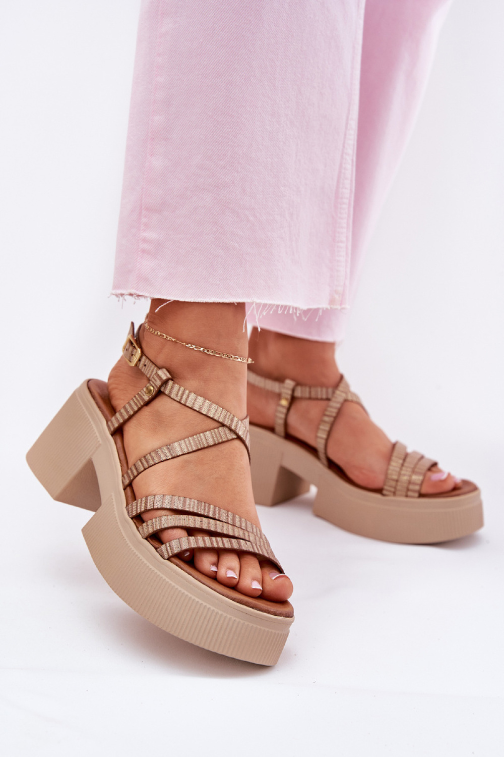 sandalen op hak model 214994 Step in style