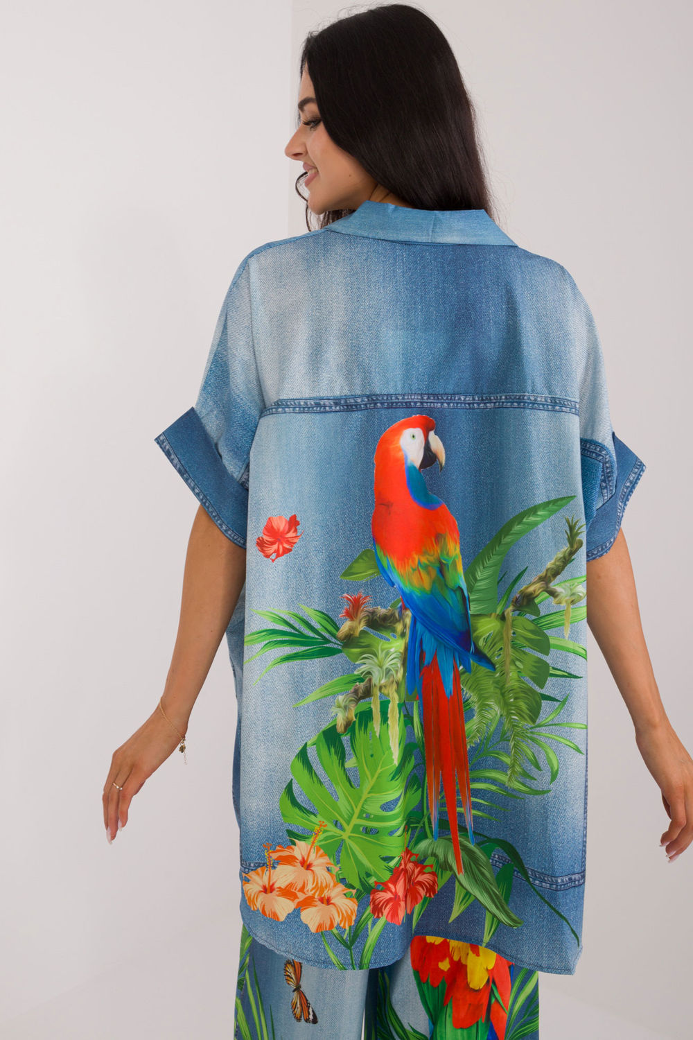 Overhemd met korte mouwen model 198371 Italy Moda - Afbeelding 3