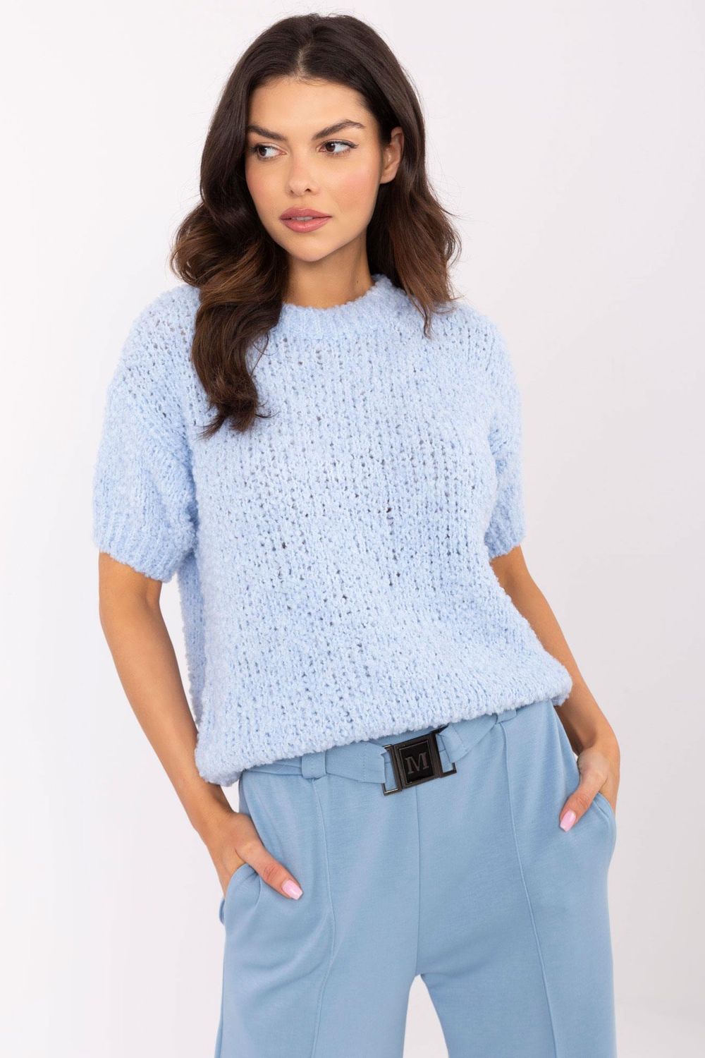 Trui met korte mouwen model 206943 Italy Moda