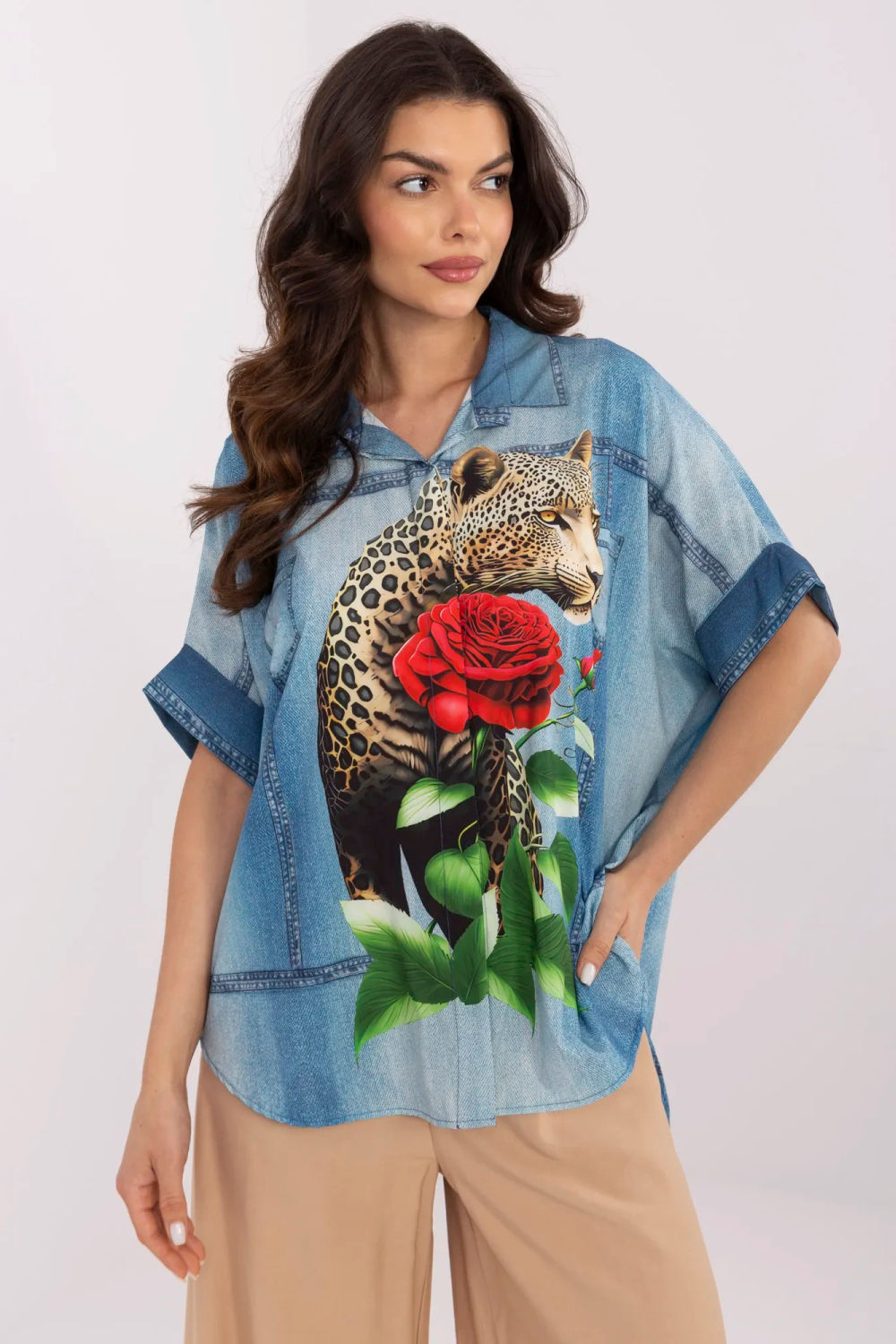 Overhemd met lange mouwen model 210971 Italy Moda