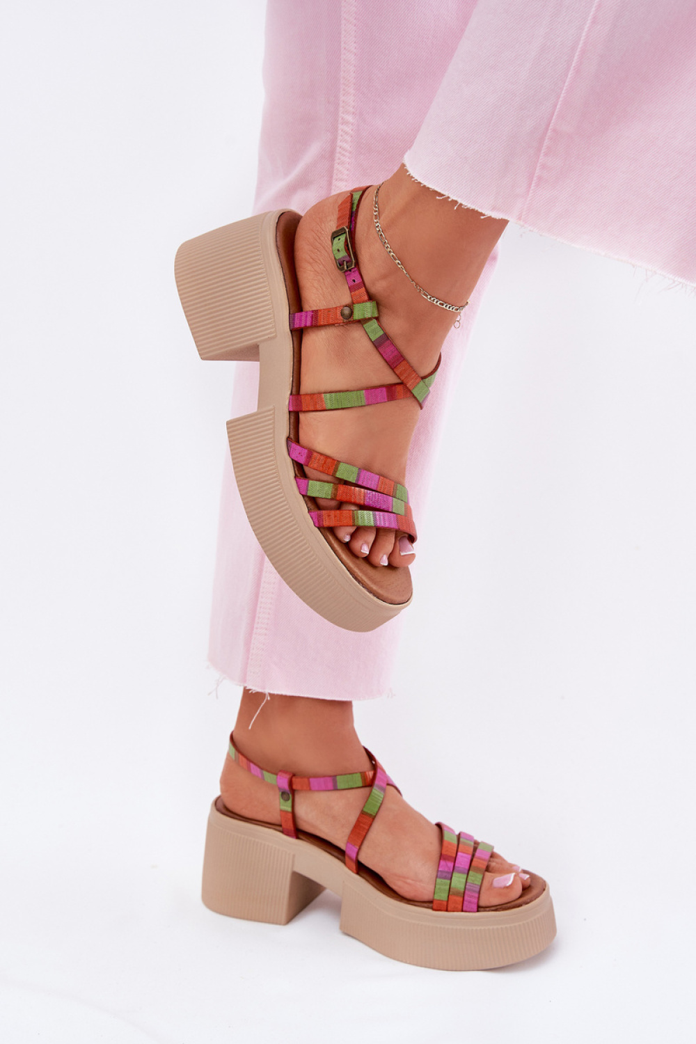 sandalen op hak model 215023 Step in style
