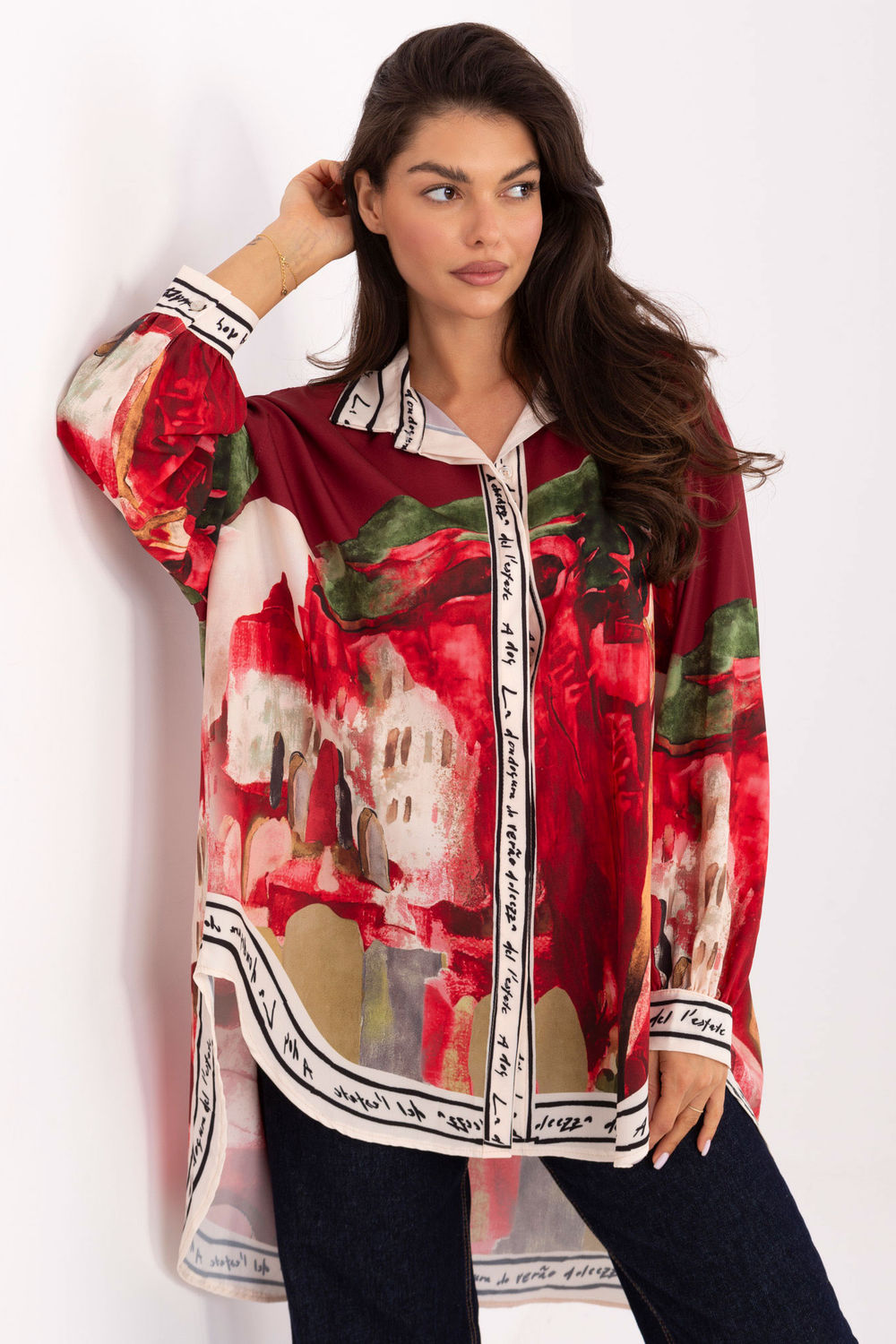 Overhemd met lange mouwen model 218392 Rue Paris