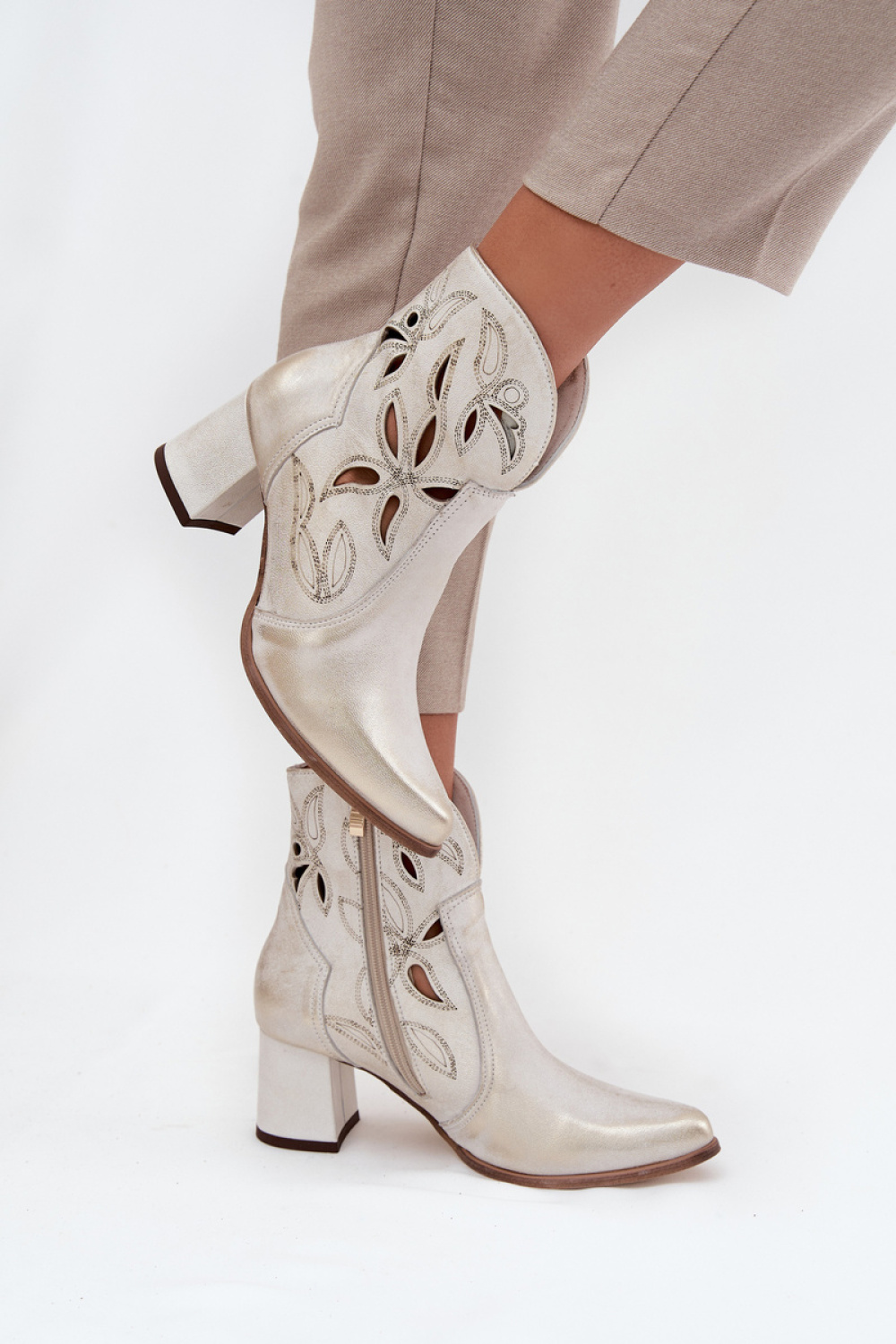 Laarsjes met hoge hak model 219131 Step in style