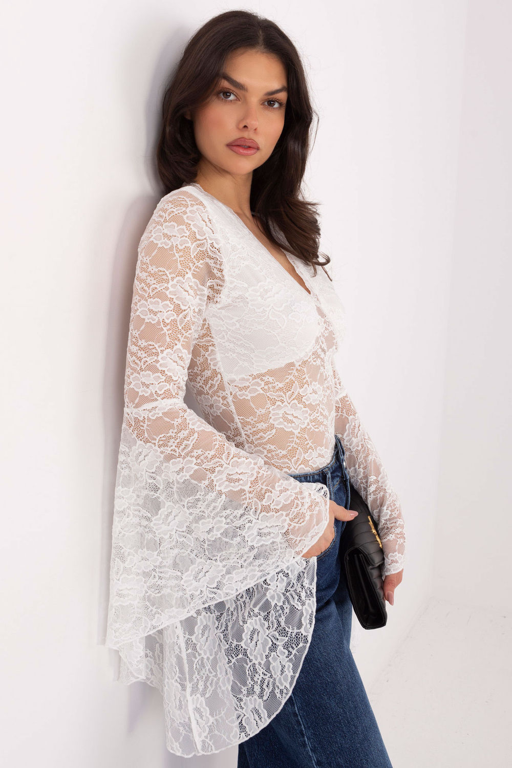 Kanten blouse model 222810 Factory Price - Afbeelding 2