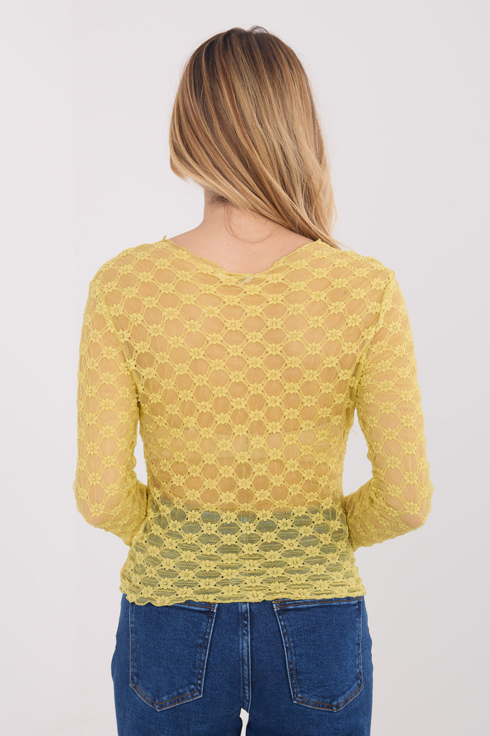 Kanten blouse model 223077 Factory Price - Afbeelding 3