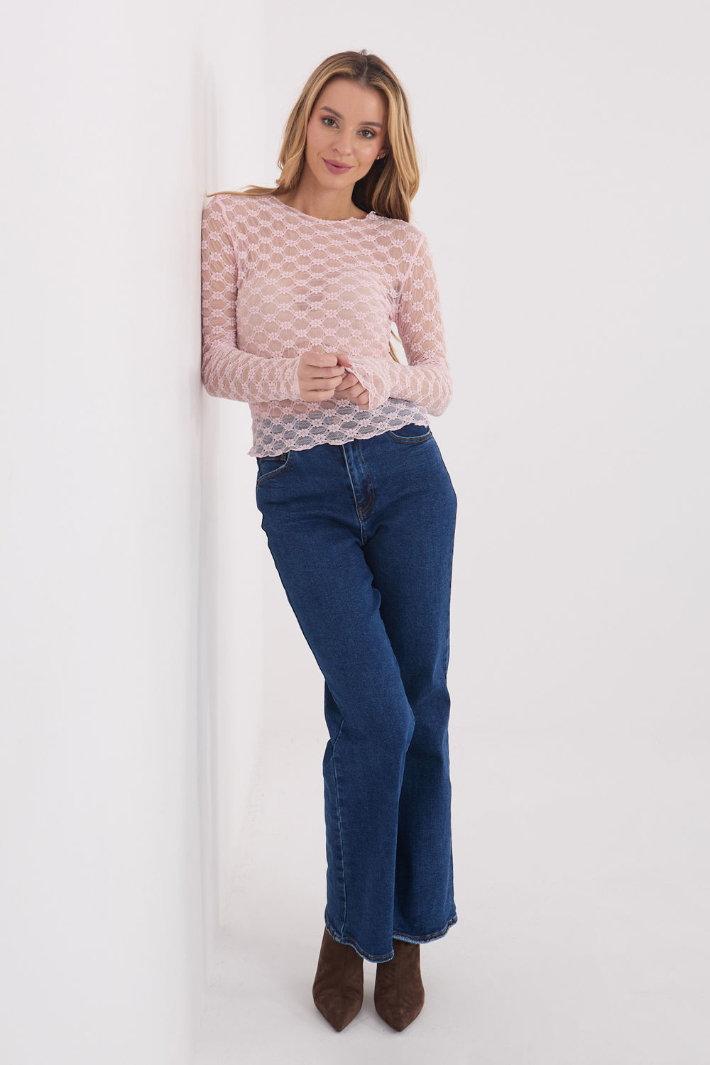 Kanten blouse model 223079 Factory Price - Afbeelding 2