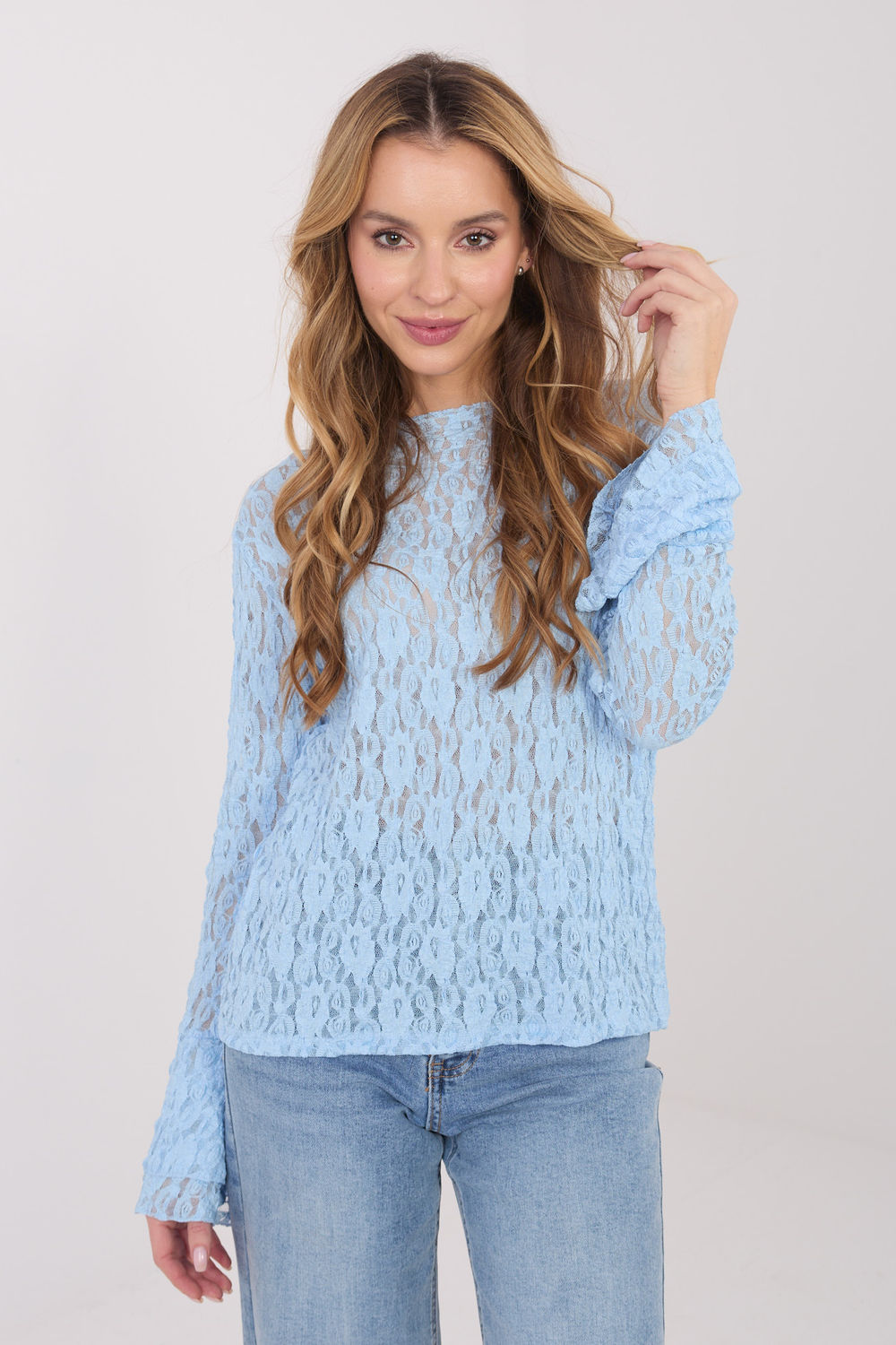 Kanten blouse model 223408 Italy Moda