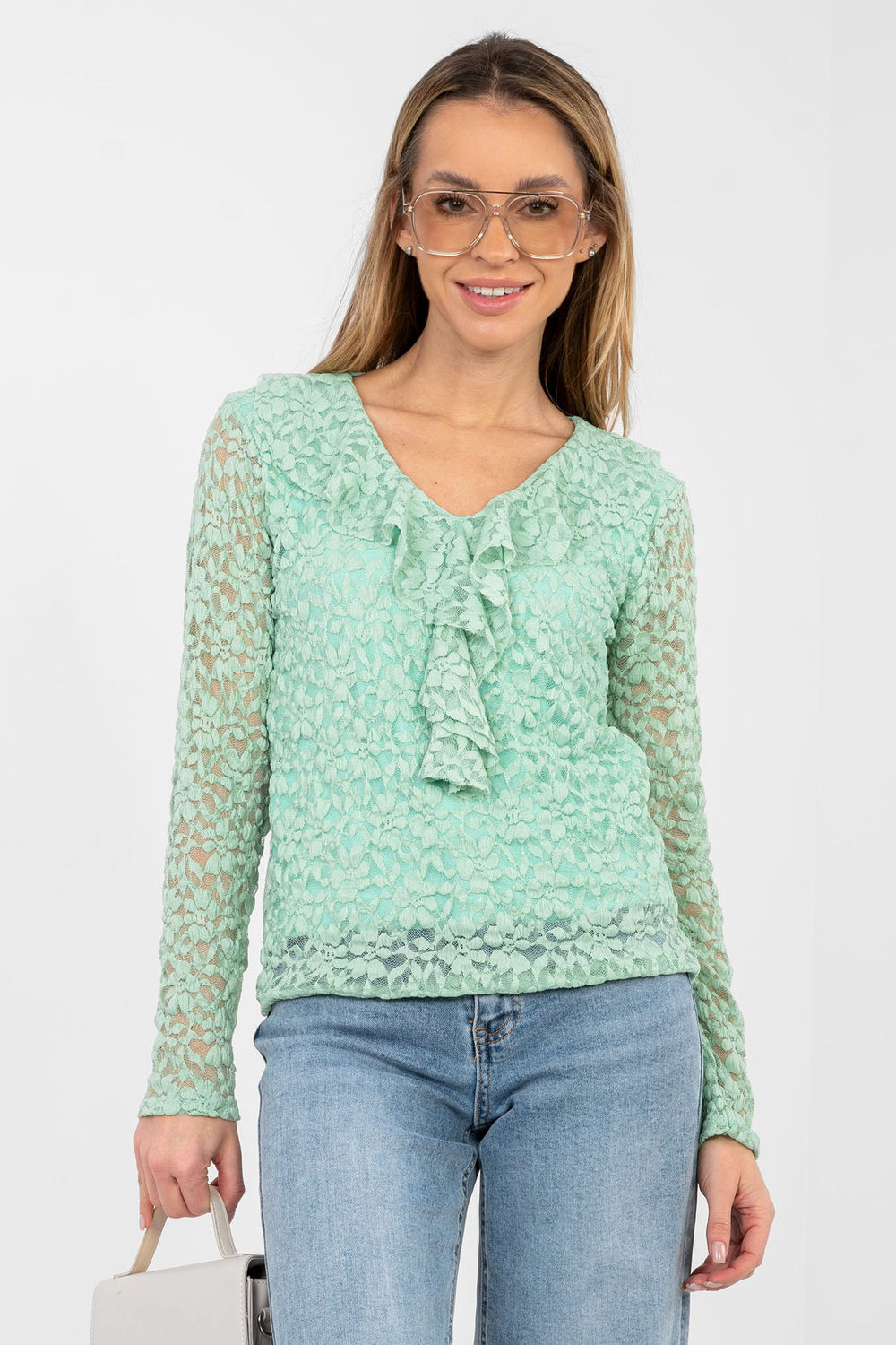Kanten blouse model 223839 Rue Paris