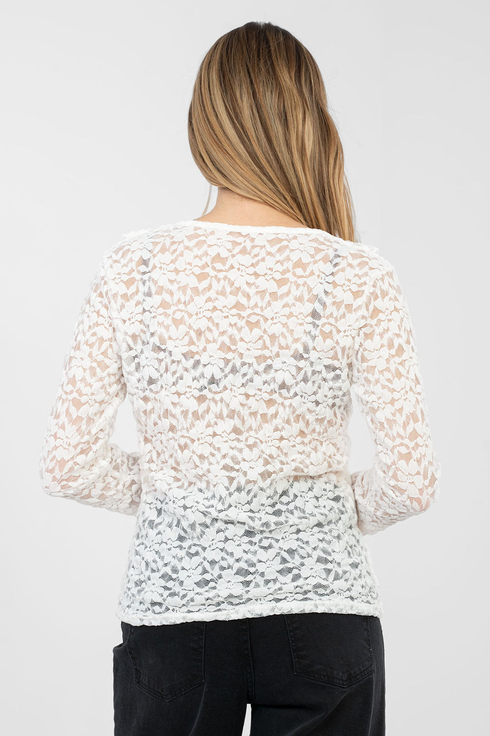 Kanten blouse model 223842 Rue Paris - Afbeelding 3